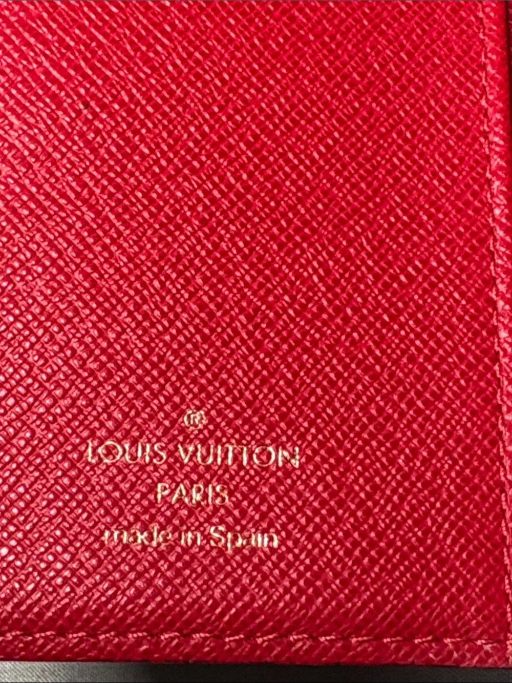 Louis Vuitton Damier Ebene Koala Agenda PM - Red Cross Grain Leather